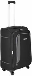 Amazon Brand - Solimo 78 cm Black Softsided Check-in Suitcase with Wheels