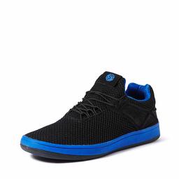 Amazon Brand - Symbol Men's Black/Blue Mesh Sneakers-8 UK/India (42 EU) (AZ-YS-163B)