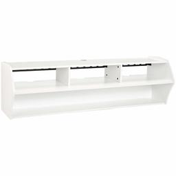 Rockpoint Bisenzio 58-Inch Floating Wall-Mounted TV Stand, Pure White