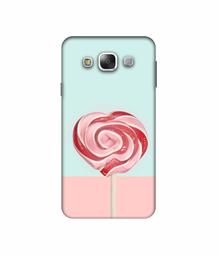 Amazon Brand - Solimo Designer Round Candy 3D Printed Hard Back Case Mobile Cover for Samsung Galaxy E5