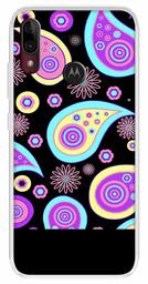 Amazon Brand - Solimo Designer Multicolor Violet Pattern Printed Soft Back Case Mobile Cover for Motorola Moto E6s / Motorola Moto E6 Plus