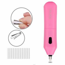 Eono by Amazon - Kit gomma elettrica, penna gomma automatica portatile matita elettrica azionata da 2 batterie AAA con ricariche gomma 10 pezzi, rosa