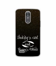 Amazon Brand - Solimo Designer Daddy's Girl and Mummy World UV Printed Soft Back Case Mobile Cover for LG Stylus 3