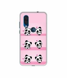 Amazon Brand - Solimo Designer Panda Pattern UV Printed Soft Back Case Mobile Cover for Motorola One Vision