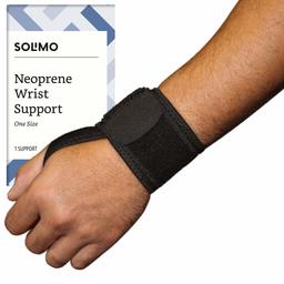 Amazon Brand - Solimo Adjustable Wrist Support, Neoprene, One Size