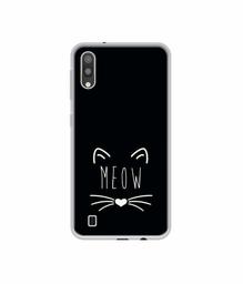 Amazon Brand - Solimo Designer Meow UV Printed Soft Back Case Mobile Cover for Samsung Galaxy M10