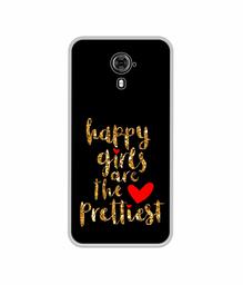 Amazon Brand - Solimo Designer Happy Girls are The Prettiest UV Printed Soft Back Case Mobile Cover for Micromax Yu Yureka Black