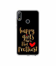 Amazon Brand - Solimo Designer Happy Girls are The Prettiest UV Printed Soft Back Case Mobile Cover for Asus ZenFone Max Pro M2