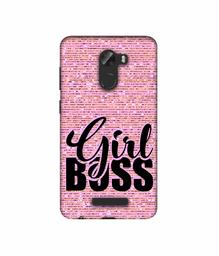 Amazon Brand - Solimo Designer Girl Boss On Pink Sparkle 3D Printed Hard Back Case Mobile Cover for Gionee A1 Lite