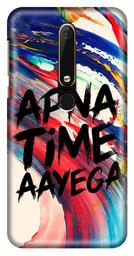 Amazon Brand - Solimo Designer Apna Time Ayega Design 3D Printed Hard Back Case Mobile Cover for Nokia 6 (2018)