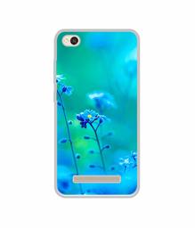 Amazon Brand - Solimo Designer Blue Flower UV Printed Soft Back Case Mobile Cover for Mi Redmi 4A