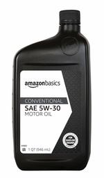 AmazonBasics Conventional Motor Oil - 5W-30 (SN Plus) - 1 Quart - 6 Pack (Renewed)