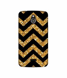 Amazon Brand - Solimo Designer Golden Zik Zak Pattern 3D Printed Hard Back Case Mobile Cover for InFocus M2