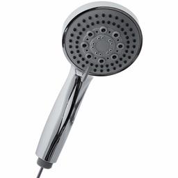 AmazonBasics Standard 5-Function Shower Head - Polished Chrome