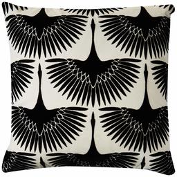 Amazon Brand – Rivet Modern Velvet Geese Silhouette Decorative Throw Pillow, 17