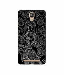 Amazon Brand - Solimo Designer Peacock Feather Pattern 3D Printed Hard Back Case Mobile Cover for Gionee Marathon M5 Plus