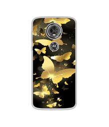 Amazon Brand - Solimo Designer Golden Butterfly Pattern UV Printed Soft Back Case Mobile Cover for Motorola Moto E5 Plus