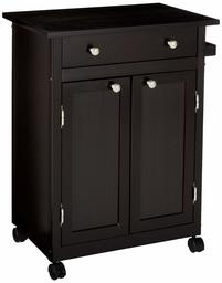 Civet Home Rolling Kitchen Cart, Espresso