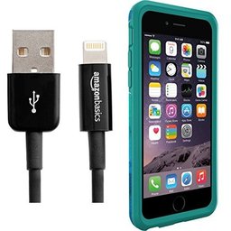 Otterbox Symmetry Series iPhone 6/6s Case and AmazonBasics Lightning Cable (6-Feet) Pack