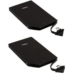 AmazonBasics Portable External Battery Chargers with Micro USB Cable Bundle (2,000 mAh and 3,000 mAh)