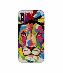 Amazon Brand - Solimo Designer Lion Multicolor Vector 3D Printed Hard Back Case Mobile Cover for Apple iPhone Xs Max