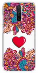 Amazon Brand - Solimo Designer Multicolor Red Heart Art Printed Soft Back Case Mobile Cover for Poco X2 / Xiaomi Redmi K30