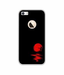 Amazon Brand - Solimo Designer Red Moon UV Printed Soft Back Case Mobile Cover for Apple iPhone 5 / 5S