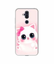 Amazon Brand - Solimo Designer Babby Kitty UV Printed Soft Back Case Mobile Cover for Nokia 8.1