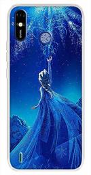 Amazon Brand - Solimo Designer Multicolor Girl Blue Design Printed Soft Back Case Mobile Cover for Tecno Spark Go Plus