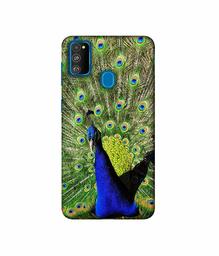 Amazon Brand - Solimo Designer Peacock 3D Printed Hard Back Case Mobile Cover for Samsung Galaxy M21 / M30s