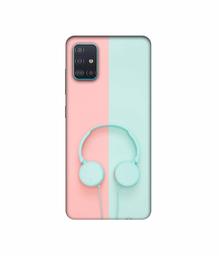 Amazon Brand - Solimo Designer Head Phone 3D Printed Hard Back Case Mobile Cover for Samsung Galaxy A51