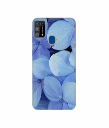 Amazon Brand - Solimo Designer Light Blue Flower Photography 3D Printed Hard Back Case Mobile Cover for Samsung Galaxy M31