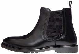 find. Leather Cleated Stivali Chelsea, Nero Black Polido), 46 EU