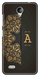 Amazon Brand - Solimo Designer Black Pattern Alphabet-A 3D Printed Hard Back Case Mobile Cover for Vivo Y21L