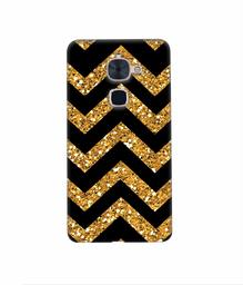 Amazon Brand - Solimo Designer Golden Zik Zak Pattern 3D Printed Hard Back Case Mobile Cover for LeTV Le 2