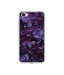 Amazon Brand - Solimo Designer Purple Flowers UV Printed Soft Back Case Mobile Cover for Vivo Y55