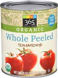 365 Everyday Value, Organic Whole Peeled Tomatoes, 28 oz