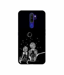 Amazon Brand - Solimo Designer Couples Sitting at Park 3D Printed Hard Back Case Mobile Cover for Oppo A9 (2020)