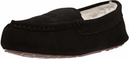 Amazon Essentials Pine Women's Leather Moccasin Slipper, Black(Black), 5 UK(7 US)