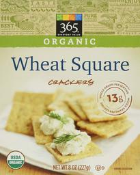 365 Everyday Value, Organic Wheat Square Crackers, 8 Ounce