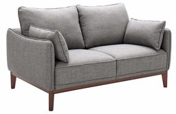 Amazon Brand – Stone & Beam Hillman Mid-Century Loveseat Sofa with Wood Base and Legs, 62