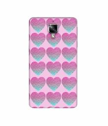 Amazon Brand - Solimo Designer Sparkle Heart Texture 3D Printed Hard Back Case Mobile Cover for OnePlus 3 / OnePlus 3T