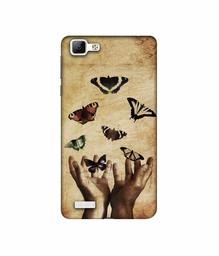 Amazon Brand - Solimo Designer Butterflies 3D Printed Hard Back Case Mobile Cover for Vivo V1