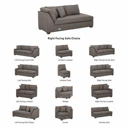 Amazon Brand – Stone & Beam Bagley Sectional Component, Right-Facing Sofa Chaise, Fabric, 41