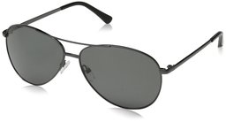 Obsidian Sunglasses for Women or Men Polarized Aviator Frame 03, Gunmetal, 61 mm