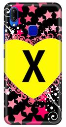 Amazon Brand - Solimo Designer Heart Pattern Alphabet-X 3D Printed Hard Back Case Mobile Cover for Vivo Y93