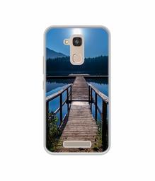 Amazon Brand - Solimo Designer Wooden Beach UV Printed Soft Back Case Mobile Cover for Intex Elyt E7