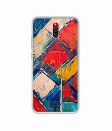 Amazon Brand - Solimo Designer Dark Multicolor Blocks UV Printed Soft Back Case Mobile Cover for Xiaomi Redmi 8A Dual