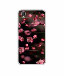 Amazon Brand - Solimo Designer Pink Flowers UV Printed Soft Back Case Mobile Cover for Oppo A37