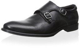 Franklin & Freeman Men's Miller Double Monk Strap, Black, 7.5 M